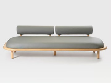 JASPER - Upholstered leather bench with back by Liqui Contracts - view 2